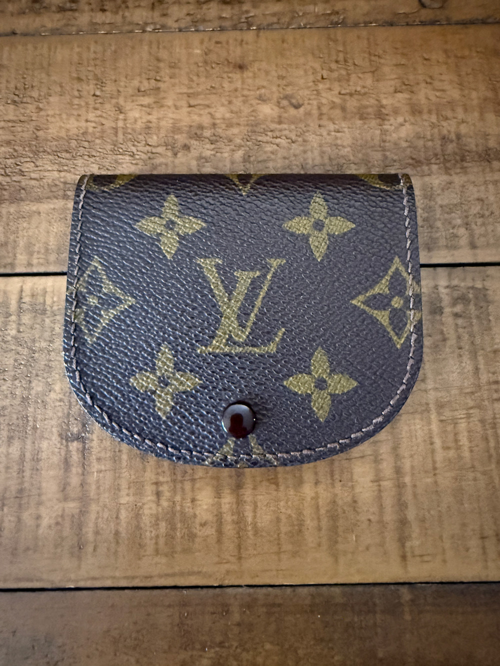 LOUIS VUITTON Coin Wallet Womens Brown Monogram Canvas France Logo Purse